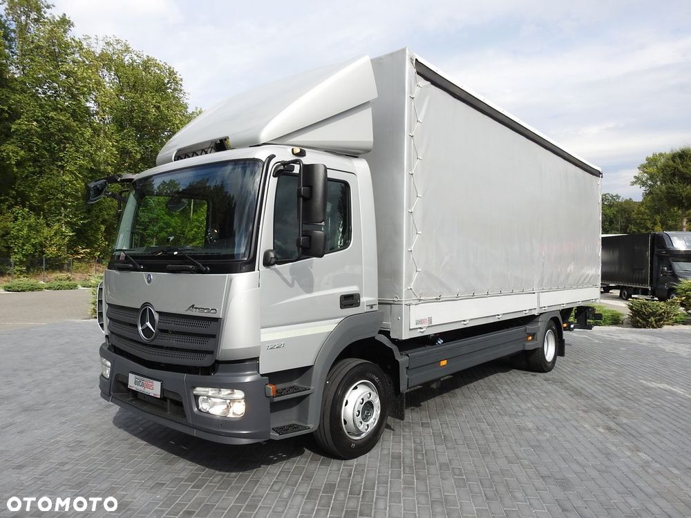 Mercedes-Benz ATEGO 1221 PLANDEKA WINDA 16 PALET WEBASTO KLIMATYZACJA PNEUMATYKA BLIŹNIACZE KOŁA  230KM - 16