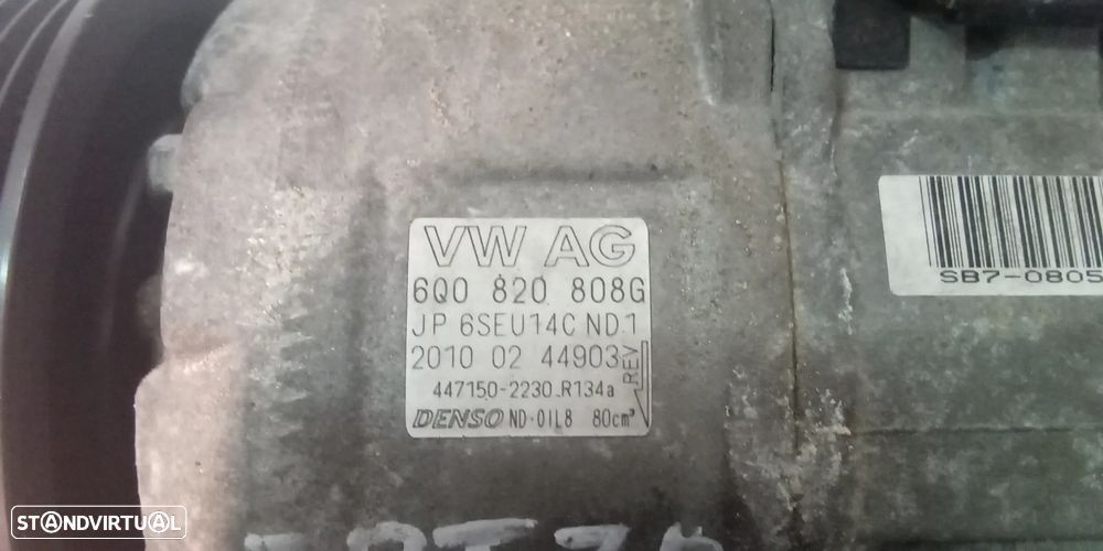 COMPRESSOR AC VOLKSWAGEN POLO / SEAT IBIZA 1.4TDI 1.4 16V 6Q0820808G 447150-2230 - 4