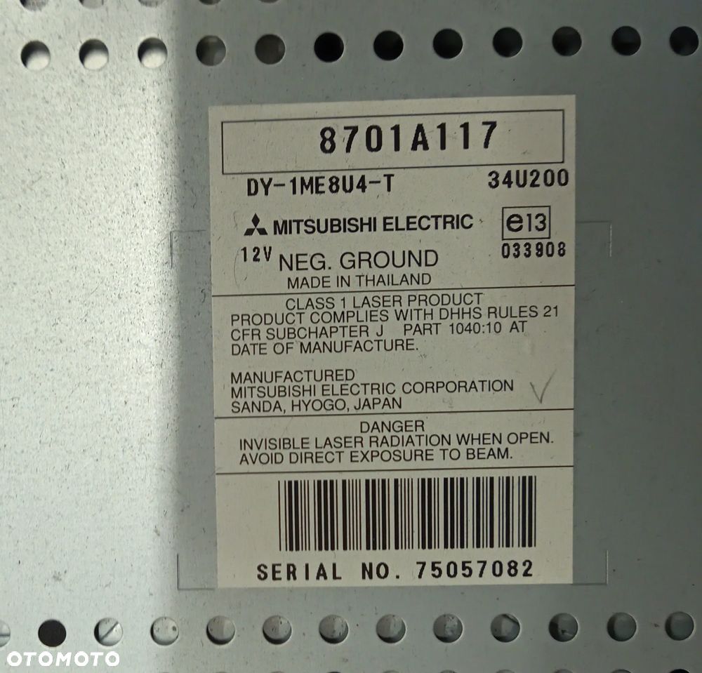 Mitsubishi Grandis radio wyświetlacz 34U200 DY-1ME8U4-T - 6