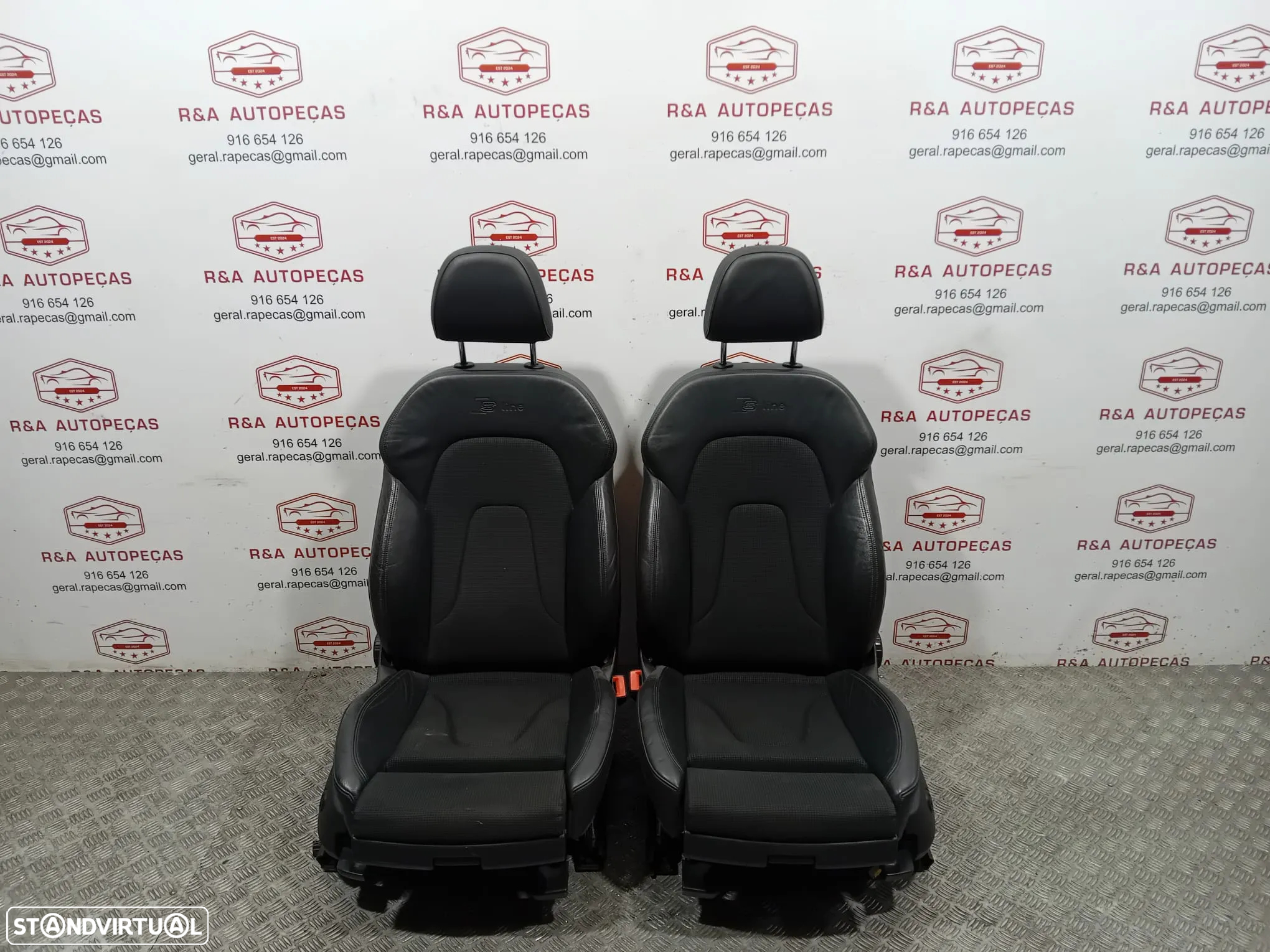 Conjunto de Bancos Audi A4 B8 Avant S Line Carrinha Pele e Tecido Originais - 7
