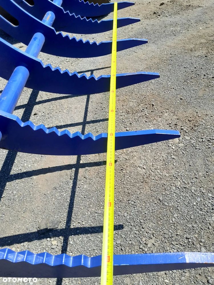 Łyżka KBKC grabiąca ażurowa przesiewowa sortująca grabie do korzeni kamieni do wyrównywania grabienia do koparki szerokość 150cm fi 65mm. NOWA. - 10