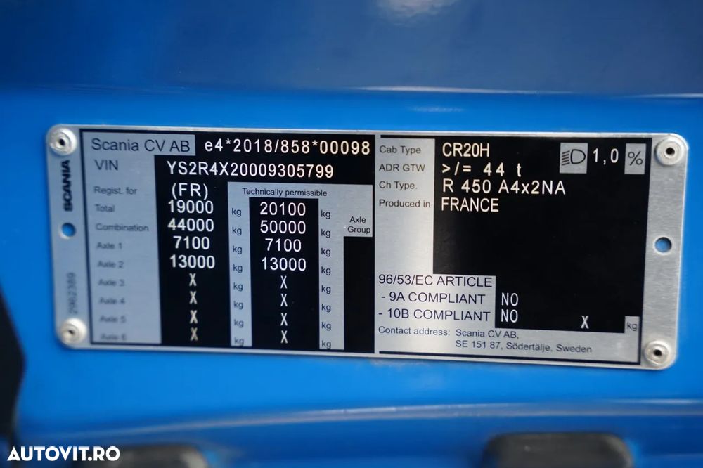 Scania R 450 / RETARDER / I-PARK COOL / ANVELOPE 100% / EURO 6 - 37