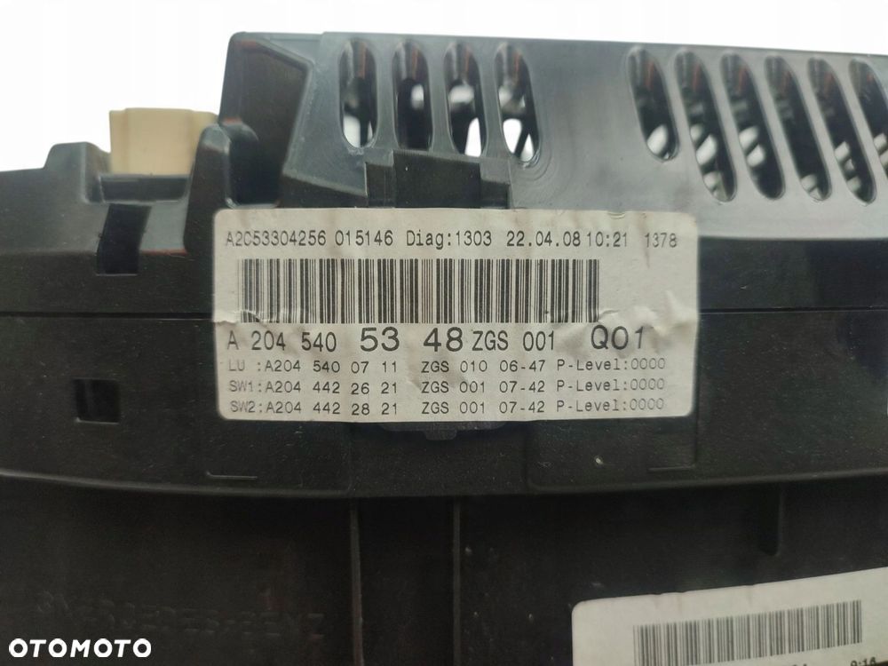 LICZNIK MERCEDES C W204 (2007-2011) 1.8 KOMPRESSOR 156KM A2045405348 - 4