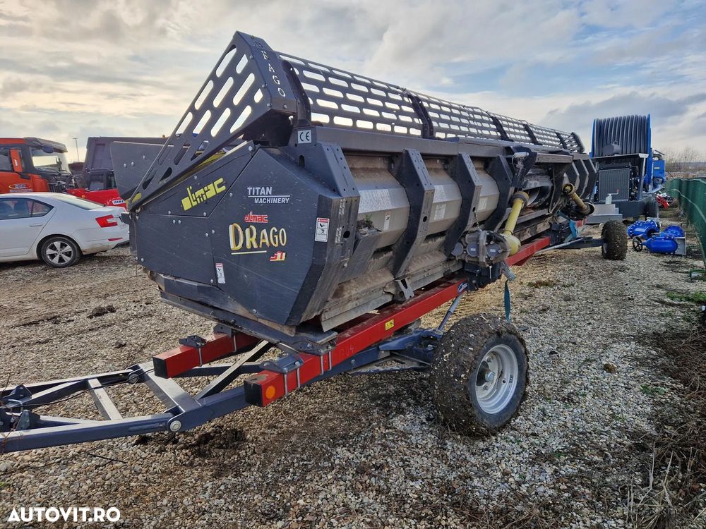 Olimac DRAGO GT 12 RANDURI HEADER PORUMB CU CARUCIOR TRANSPORT COCHET 4WD 9.15M - 4