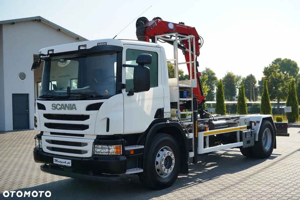 Scania P 280 / SIŁOWNIK DO WYWROTU / + HDS HMF 635 / UDŹWIG 1 500 KG / MAX WYSÓW 7 M / STEROWANIE RADIOWE / EURO 6 - 9