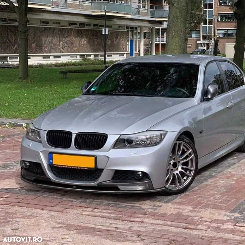 Prelungire Lip Complet Cu Splitere Bara Fata M BMW E90 Facelift 2009+ - 4
