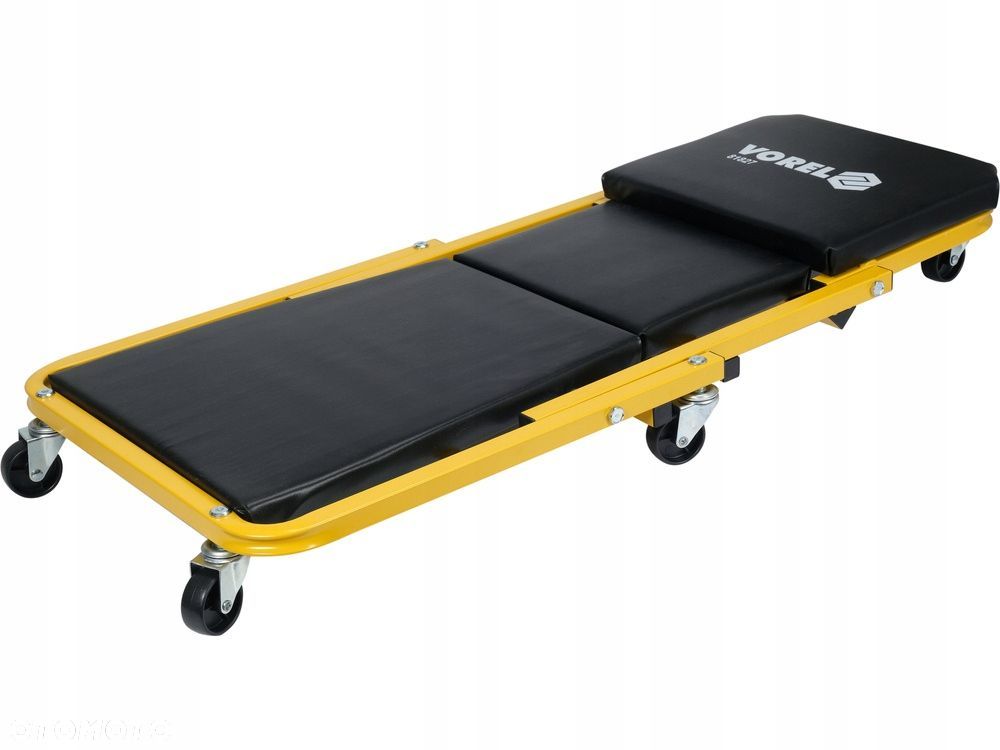 LEŻANKA WARSZTATOWA SKŁADANA SIEDZISKO TABORET STOŁEK WÓZEK 2w1 150kg 91x41 - 2