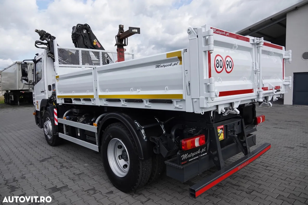 Mercedes-Benz ATEGO 1627 / 4X2 / BASCULĂ 3 LATERALE + HDS HIAB 099 BS-2 / PILOT / ROTATOR / FURCĂ / ANVELOPE 100% / IMPORTAT - 11
