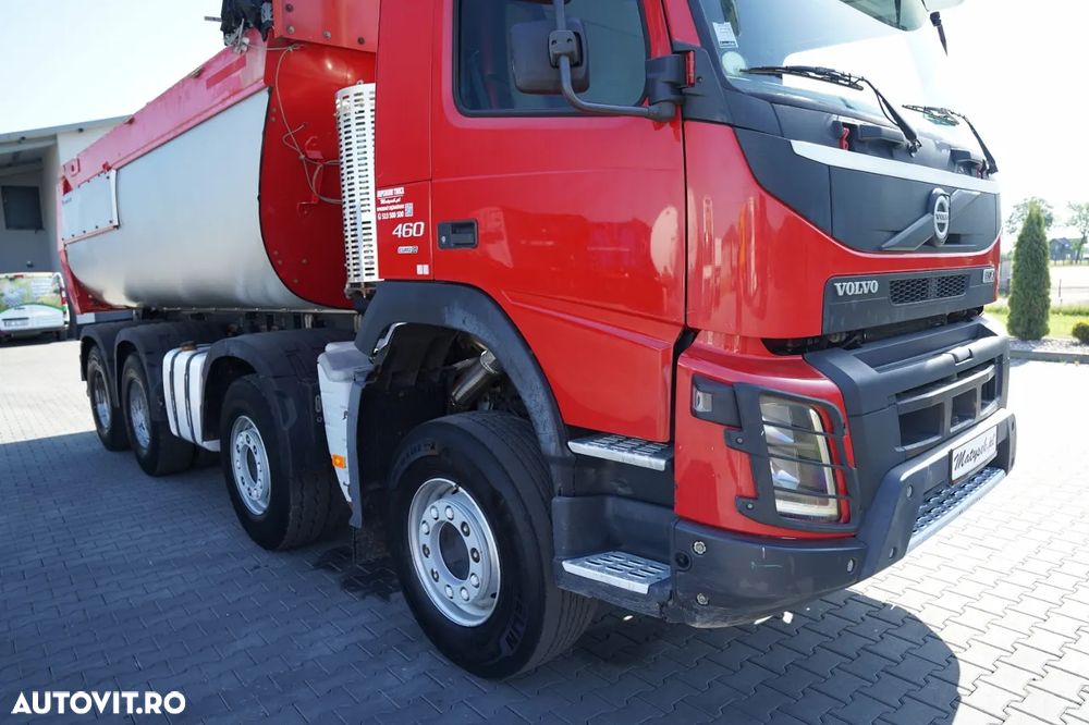 Volvo FMX 460 / 8x4 / BASCULATOR SPATE / CLAPETĂ HIDRAULICĂ / I-SHIFT / PERDĂ ELECTRICĂ / EURO 6 / - 14