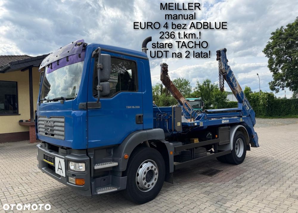 MAN 18.330 TGM bramowiec, MEILLER, 330 KM, manual, stare TACHO, 236 t.km.! - 1