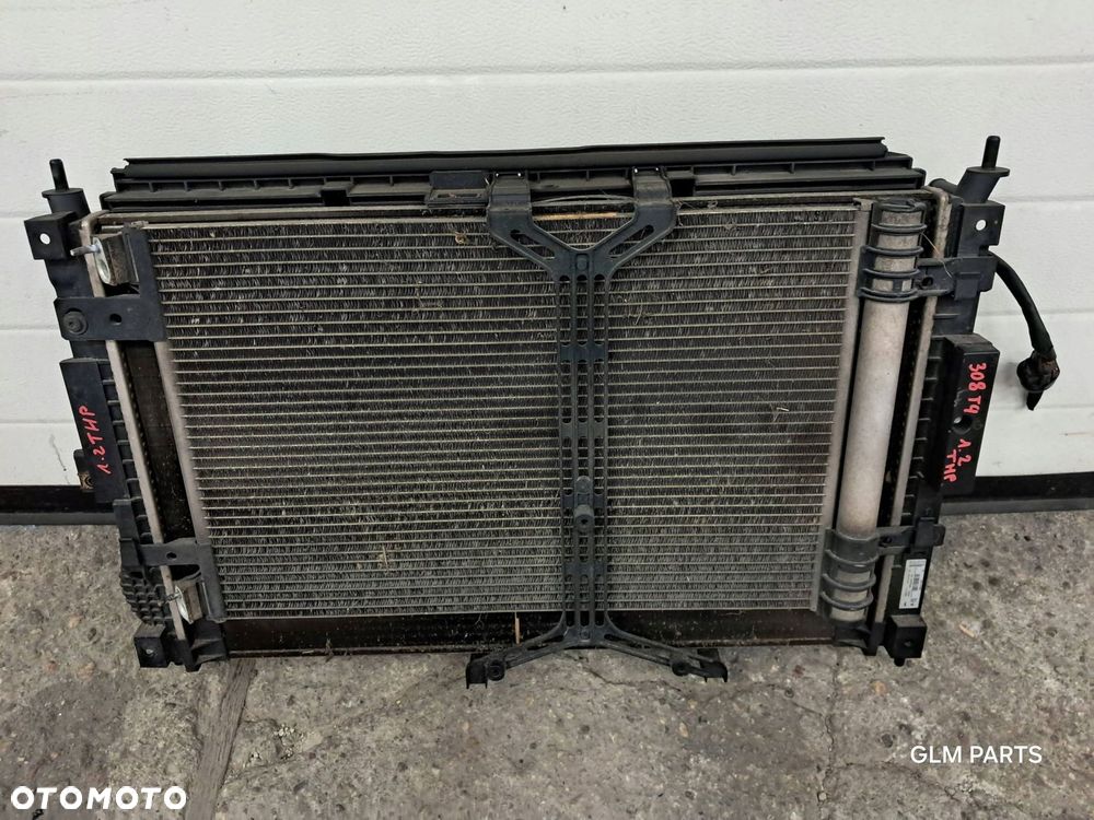 peugeot 308 ii t9 1.2 thp pas przedni komplet chłodnic wentylator - 2