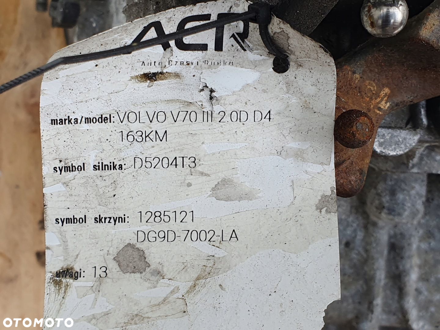 Volvo S60 II V60 2.0 D3 SKRZYNIA BIEGÓW manualna DG9R-7002-LA 1285121 - 8