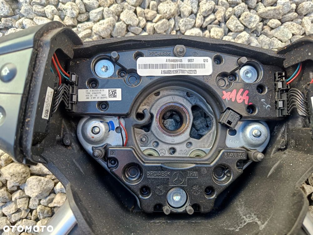 MERCEDES W164 ML X164 GL W251 KIEROWNICA CZARNA SKÓRZANA ŁOPATKI - 9