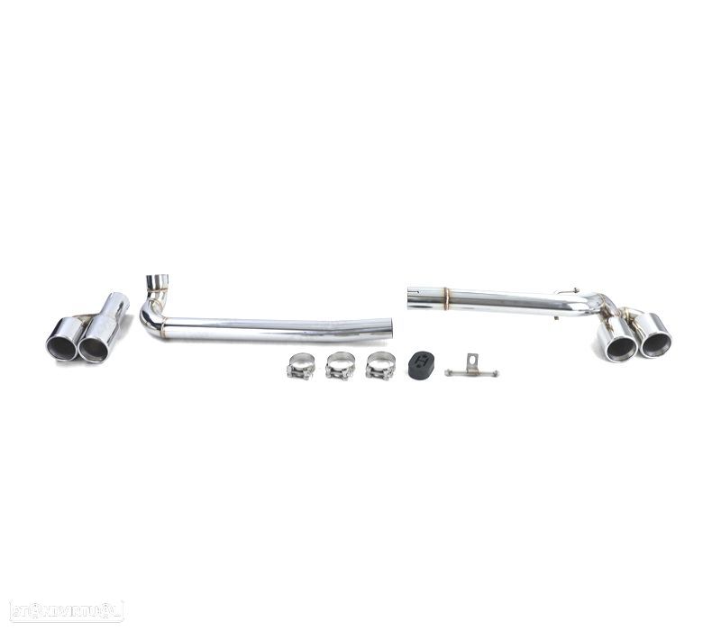 JOGO DE CONVERSÃO 4 TUBOS DE ESCAPE BMW E90 E91 LOOK M DUPLO AMBOS LADOS - 2