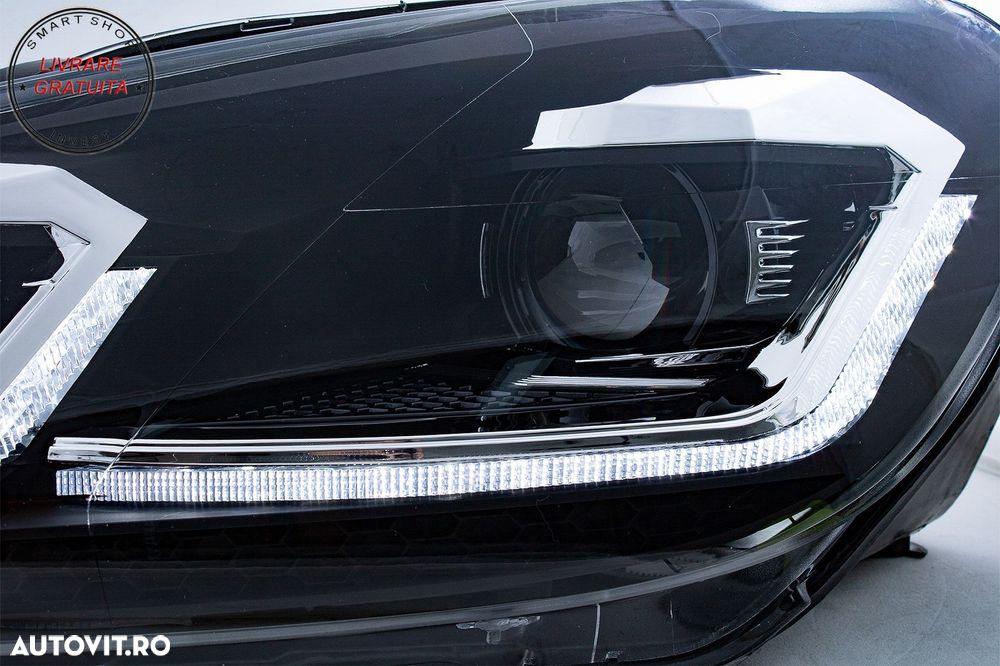Faruri LED VW Golf 6 VI (2008-2013) Facelift G7.5 Look Silver Semnalizare Secventi- livrare gratuita - 6