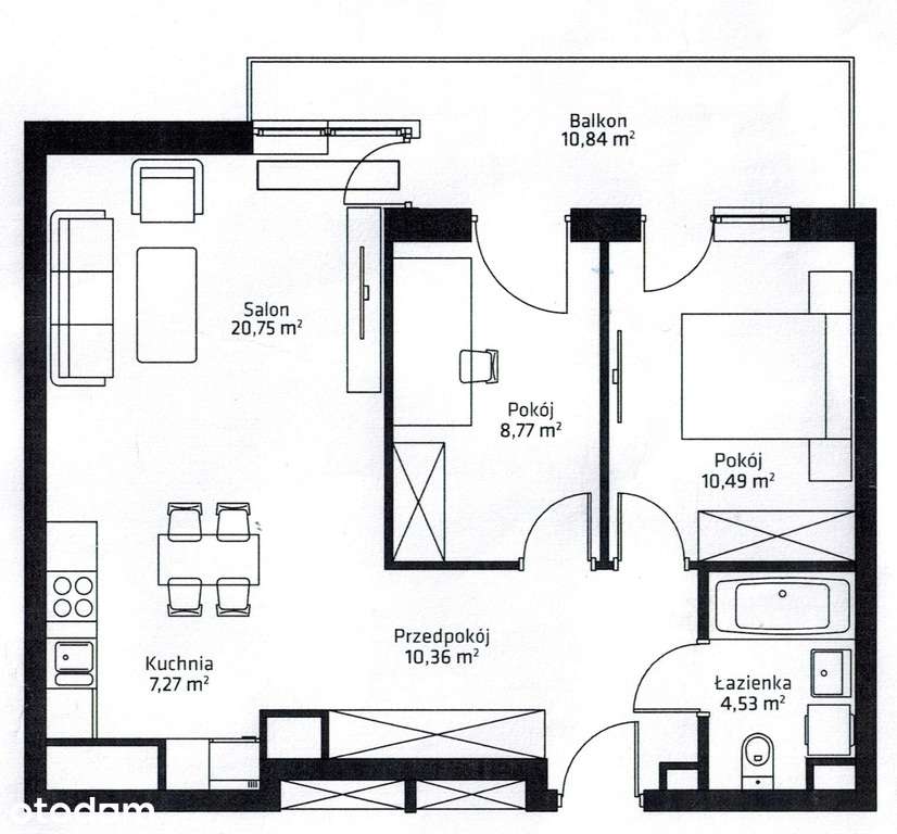 Cieszyńska 3 pokoje 70m2