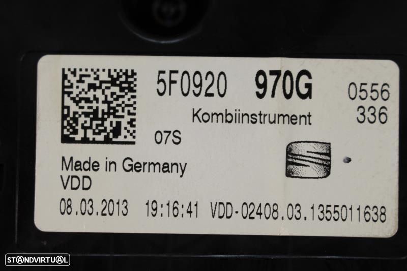 Quadrante Seat Leon (5F1)  5F0920970g / 5F0 920 970 G - 8