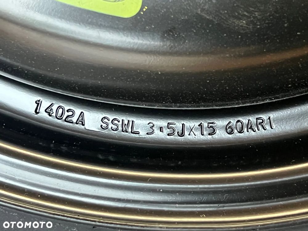 KOŁO DOJAZDOWE ZAPASOWE 125 80 15  ET15   31/2 JX 15 MAXXIS PEUGEOT 207 208 307 CITROEN C3 II  C4 - 3