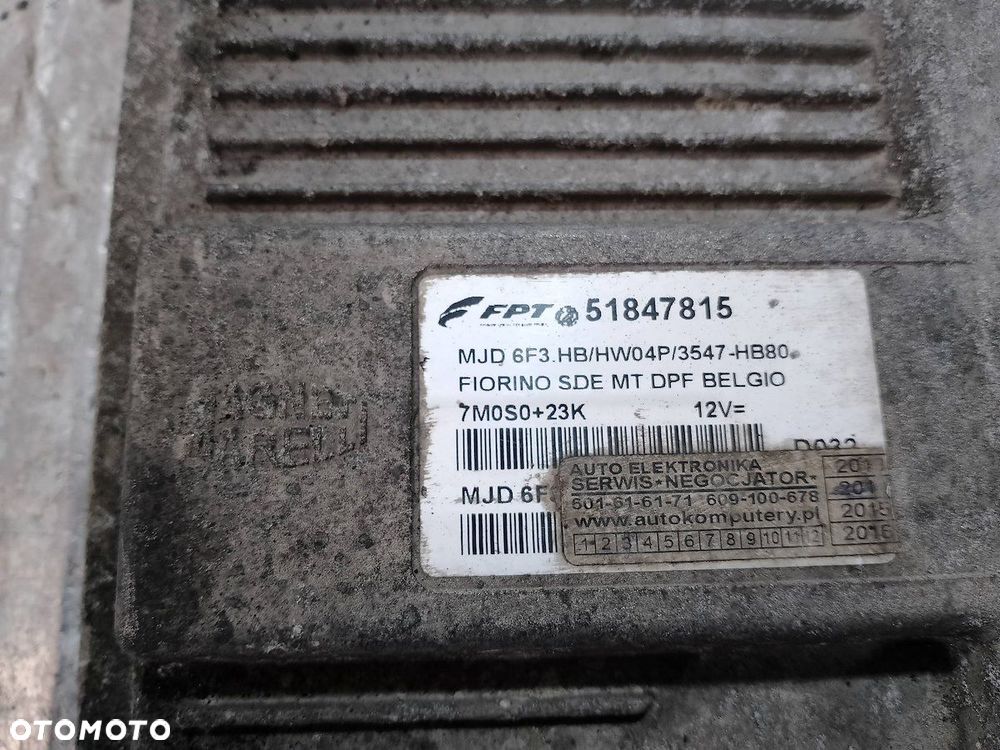 KOMPUTER, STEROWNIK FIAT FIORINO III 51847815 1.3 JTD - 6