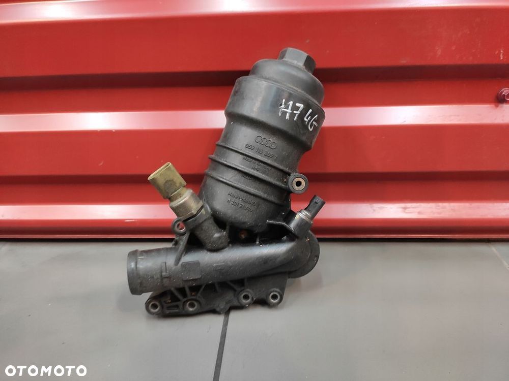 AUDI 3.0TDI A7 4G A6 C7 Q7 PODSTAWA OBUDOWA FILTRA OLEJU KPL ORYGINAŁ BDB - 1