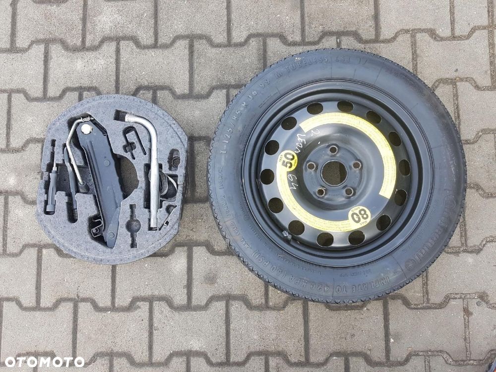 SEAT LEON II ALTEA A3 8P KOŁO DOJAZDOWE 16 5X112 LEWAREK - 1
