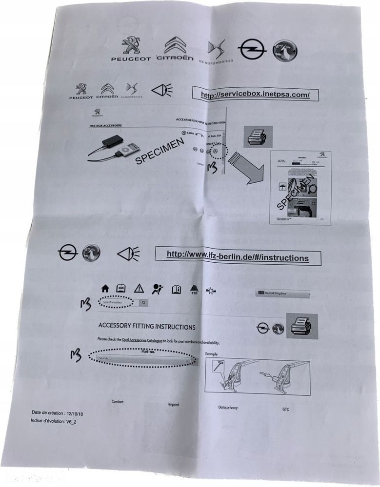 PEUGEOT OPEL CITROEN WIĄZKA HAKA 13400945 - 5