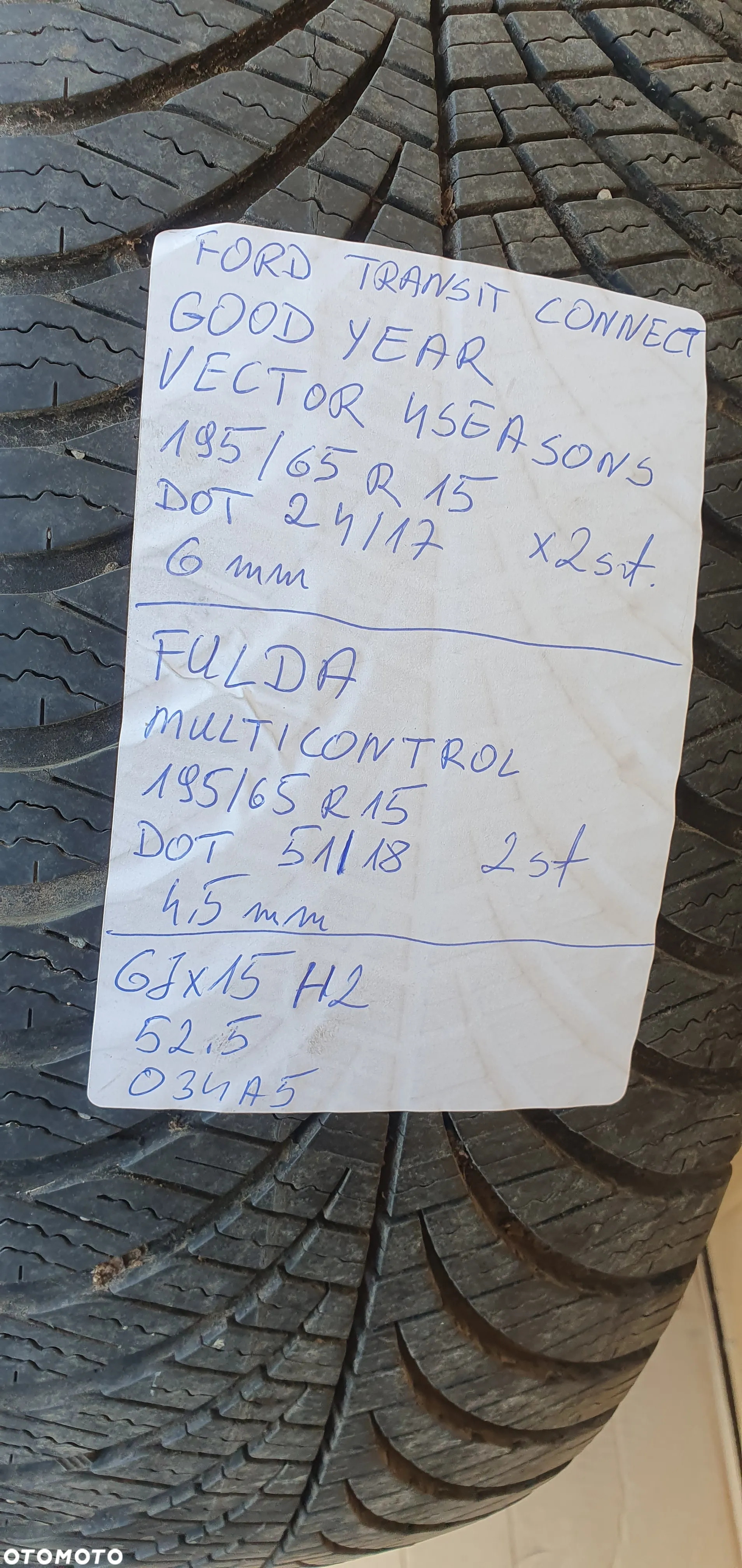 Felgi stalowe z oponami Ford Transit Connect 5x108 6Jx15 H2 - 11