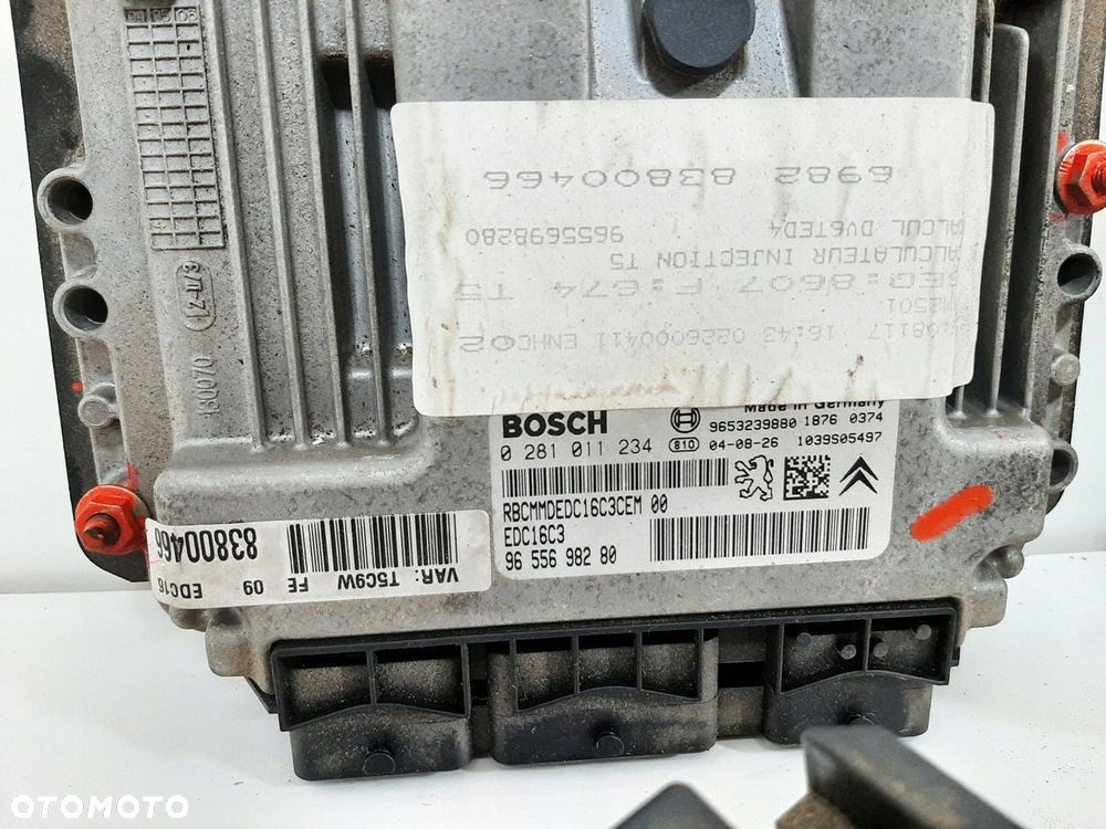 PEUGEOT 307 SW 1.6HDI 05R STEROWNIK SILNIKA ZESTAW 0281011234 9655698280 - 10