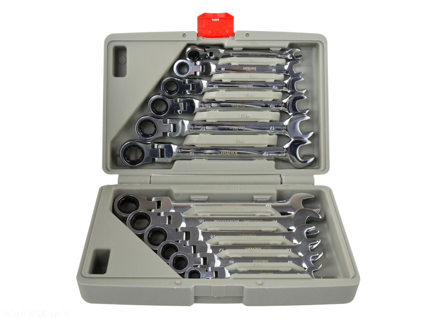 GEKO ZESTAW KLUCZY OCZKOWYCH ŁAMANYCH Z GRZECHOTKĄ 8-19 MM K00106 - 2