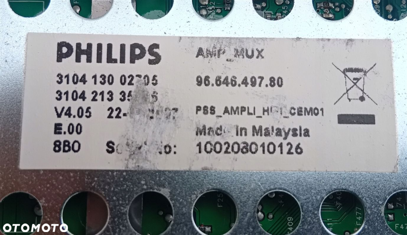 WZMACNIACZ PHILIPS HIFI SYSTEM CITROEN C5 III X7 9664649780 - 2