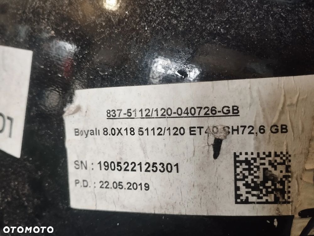 FELGI ALUMINIOWE 18" 190522125301 WOLFRACE 8x18 5x112-120 ET40 - 7