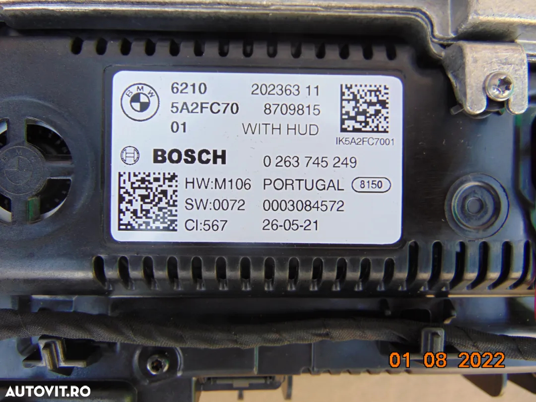 Ceasuri Bord BMW X5 G05 X6 G06 X7 G07 ceasuri display bord instrumentar bord HUD - 4
