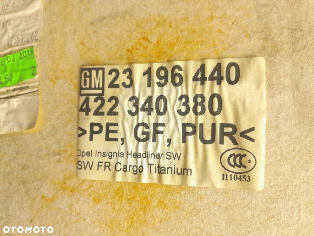 OPEL INSIGNIA A LIFT KOMBI PODSUFITKA 23196440 - 9