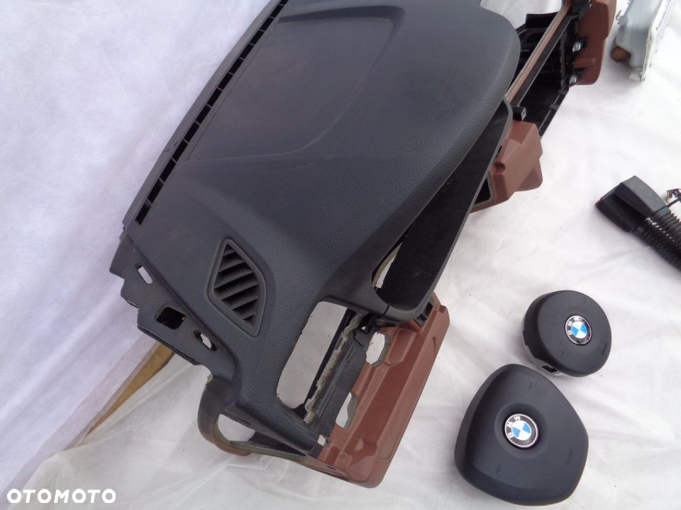 BMW F10 F11 ZIMTBRAU DESKA AIRBAG PASY KOMPLET - 2