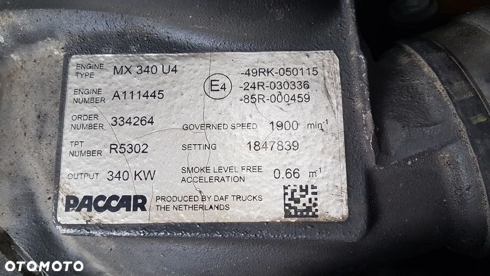 KOMPLETNY SILNIK DAF XF CF MX 105 EEV 460 KM 2012 rok - 5