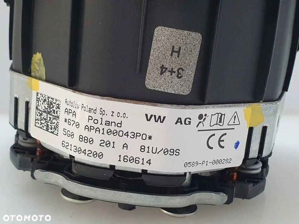 Volkswagen Golf VII 2014 Poduszka powietrzna kierowcy + wiązka 5G0880201A - 9