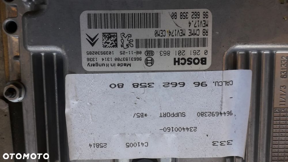 citroen c4 I lift 1.6 VTI sterownik silnika 0261201863 9663193780 - 2