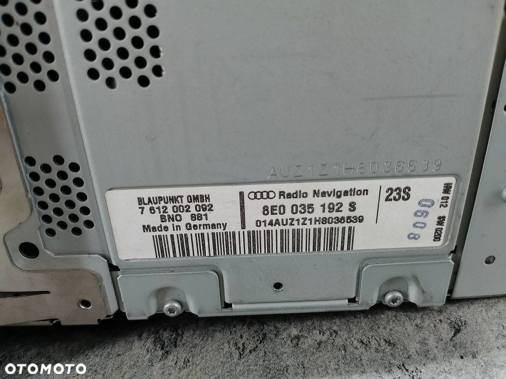 RADIO NAWIGACJA FABRYCZNA AUDI A4 B7 8E0035192S 7612002092 - 8
