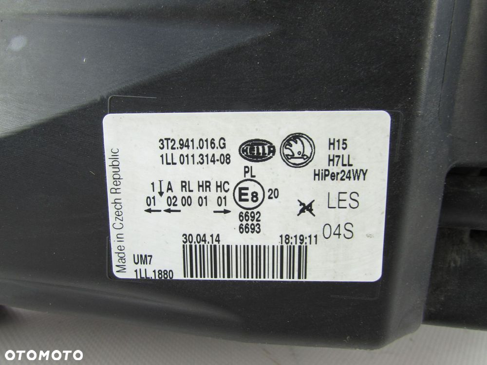 SKODA SUPERB III 3V 15-23 LAMPA REFLEKTOR PRZOD PRAWY XENON SOCZEWKA UK 3T2941016G - 8
