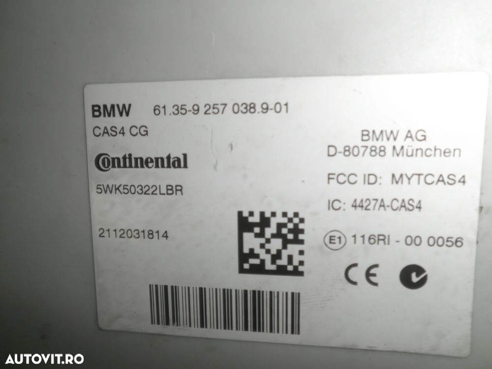 Modul confort BMW Seria 5 F10 F11 9257038 - 3