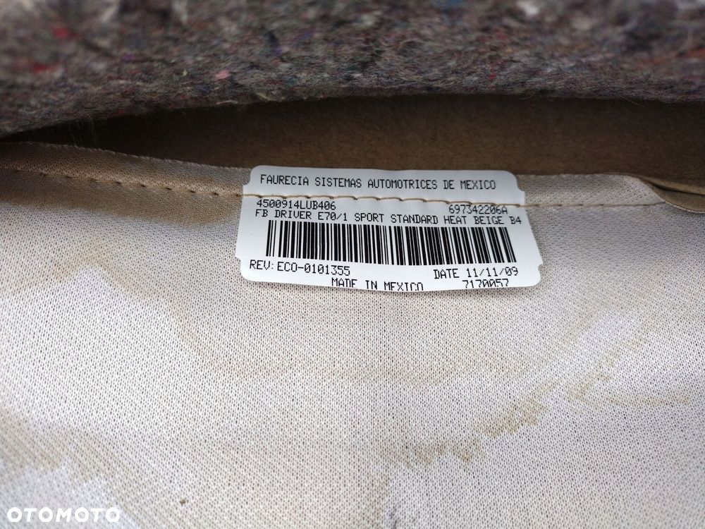 bmw x5 e70 oparcie fotela lewego przedniego jasna podgrzewana skóra - 5