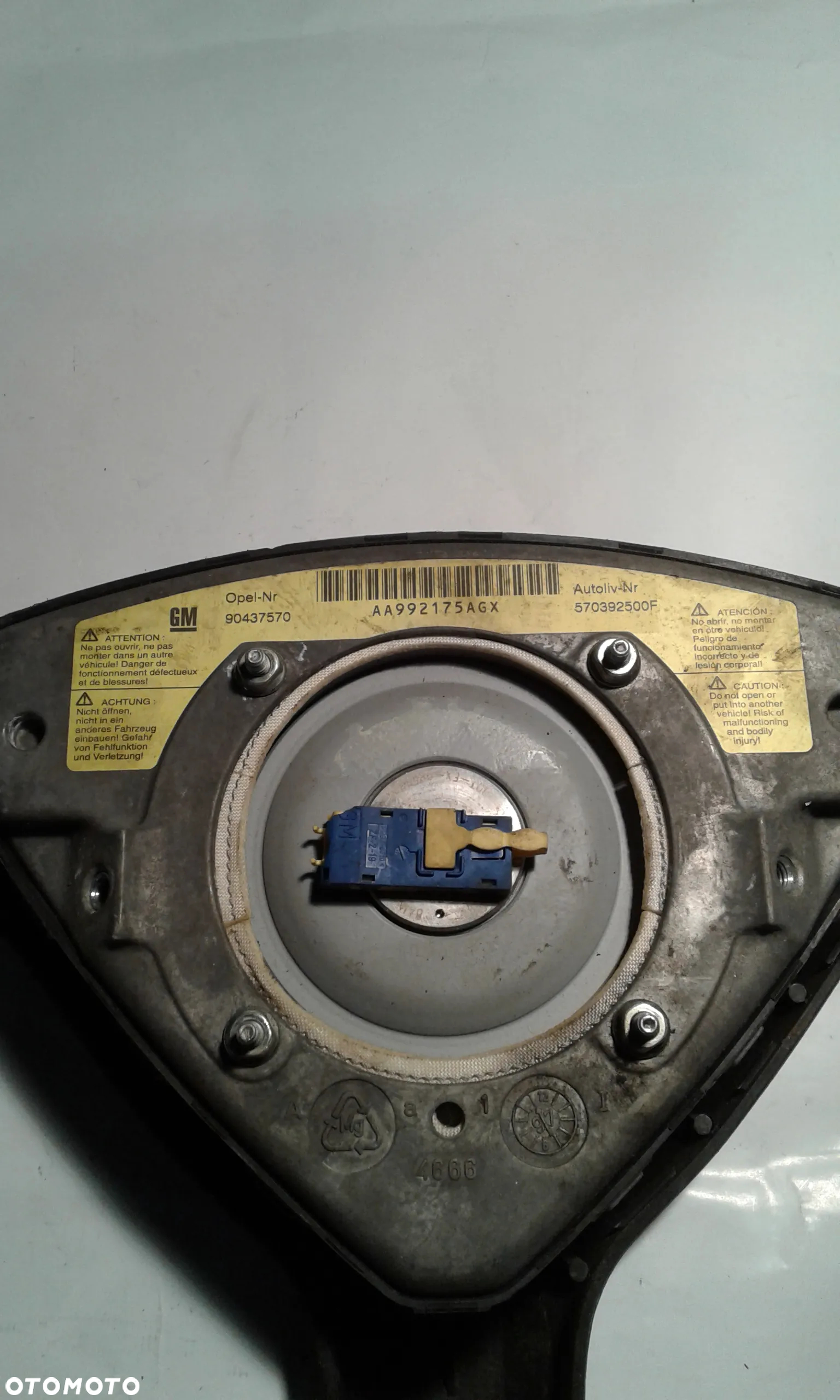 PODUSZKA AIRBAG KIEROWNICY OPEL ASTRA G 90437570 - 2