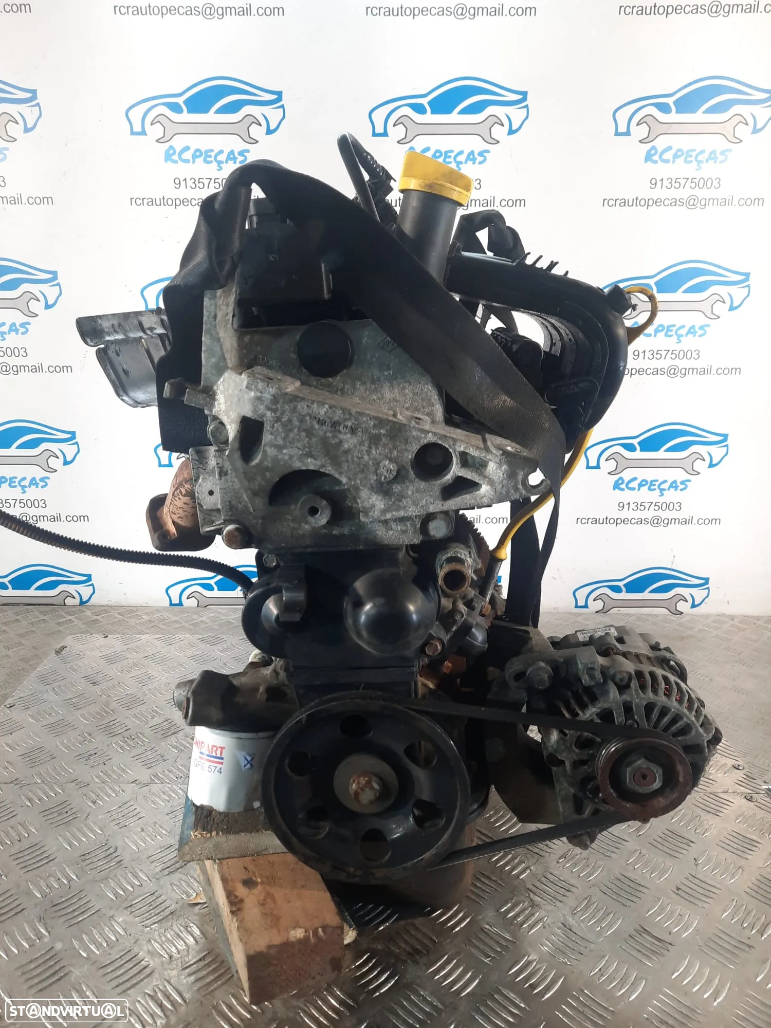 .MOTOR COMPLETO 1.2i 8V 58CV D7F D7FG726 RENAULT CLIO II 2 MK2 FASE I 1 - 9