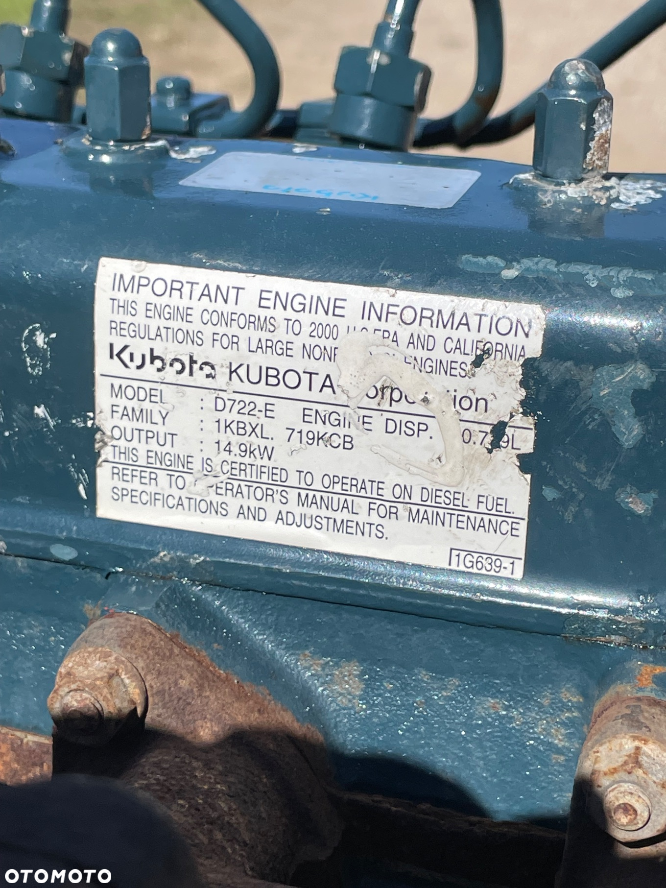 Silnik Kubota D722-E - 4