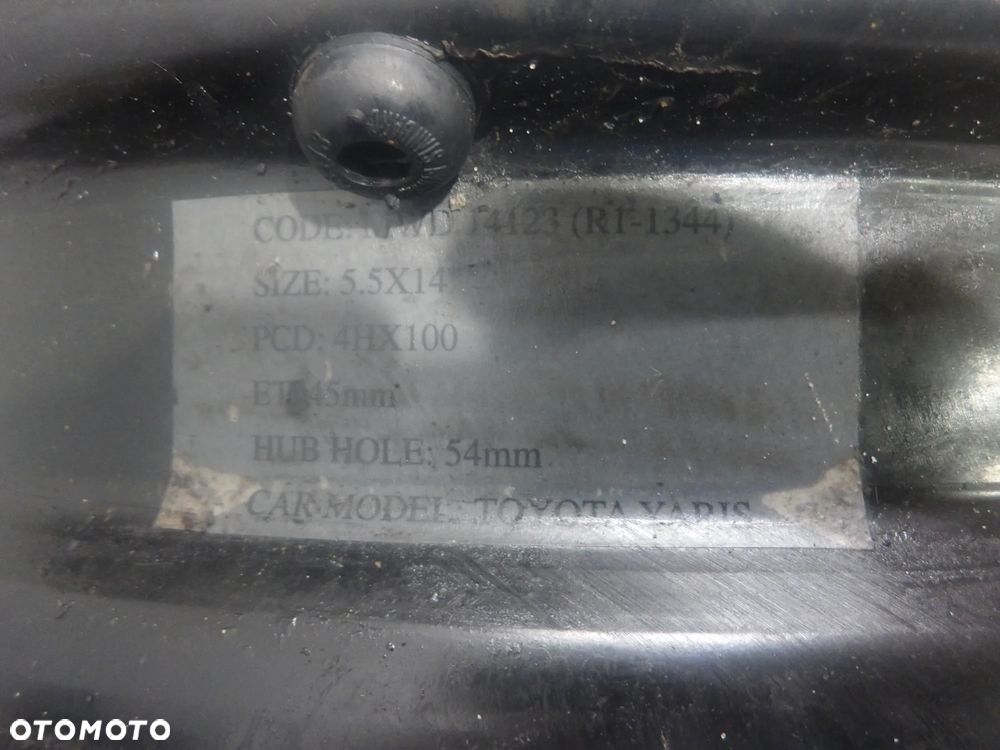 TOYOTA YARIS I 03-05 HB 5D FELGI STALOWE STALÓWKI R14 ET45 4X100 5.5J - 9