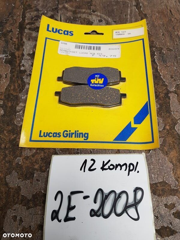 Klocki hamulcowe Lucas MCB 549 Yamaha YZ 125 250 / TT 350 - 1