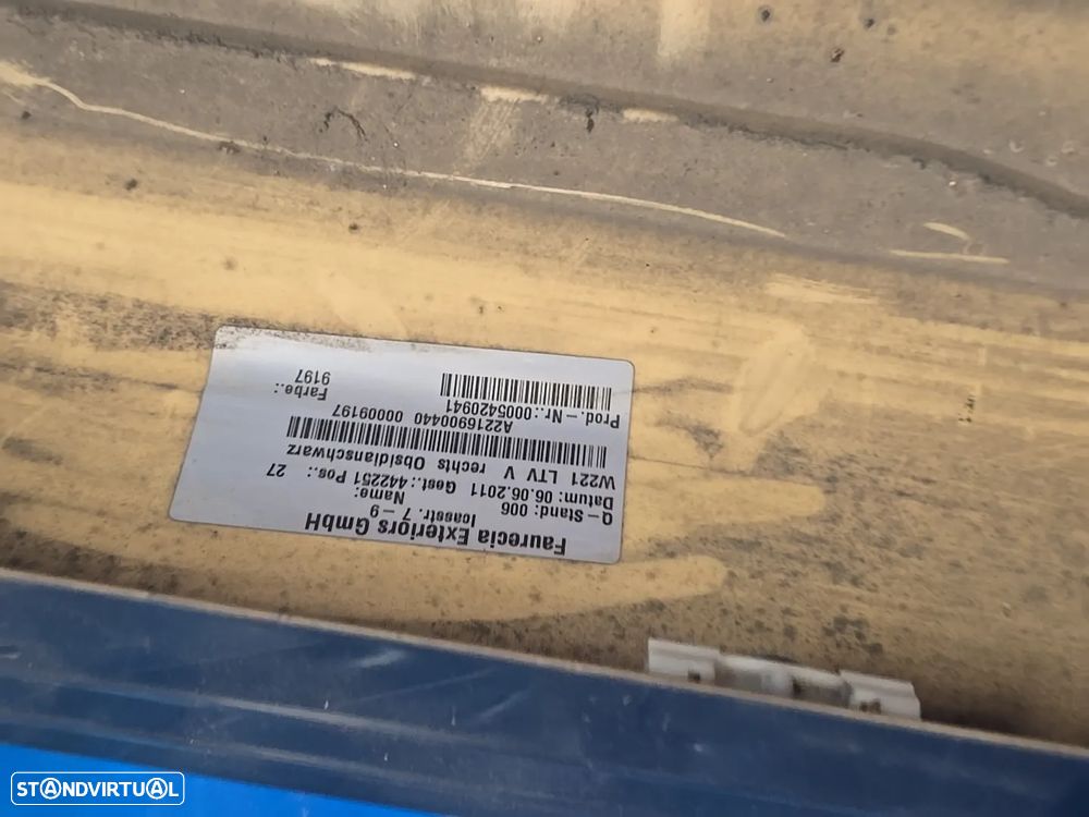 Embaladeira laterais direita para mercedes w221 class S Li Longo   2009- - 9