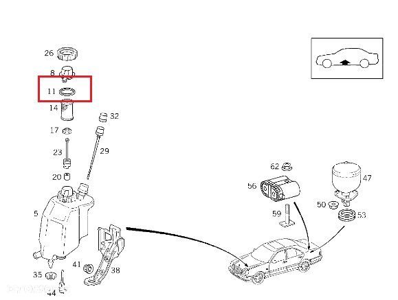 MERCEDES W203 W210 W220 CL SL Uszczelka filtra oleju zawieszenia ADS - 2