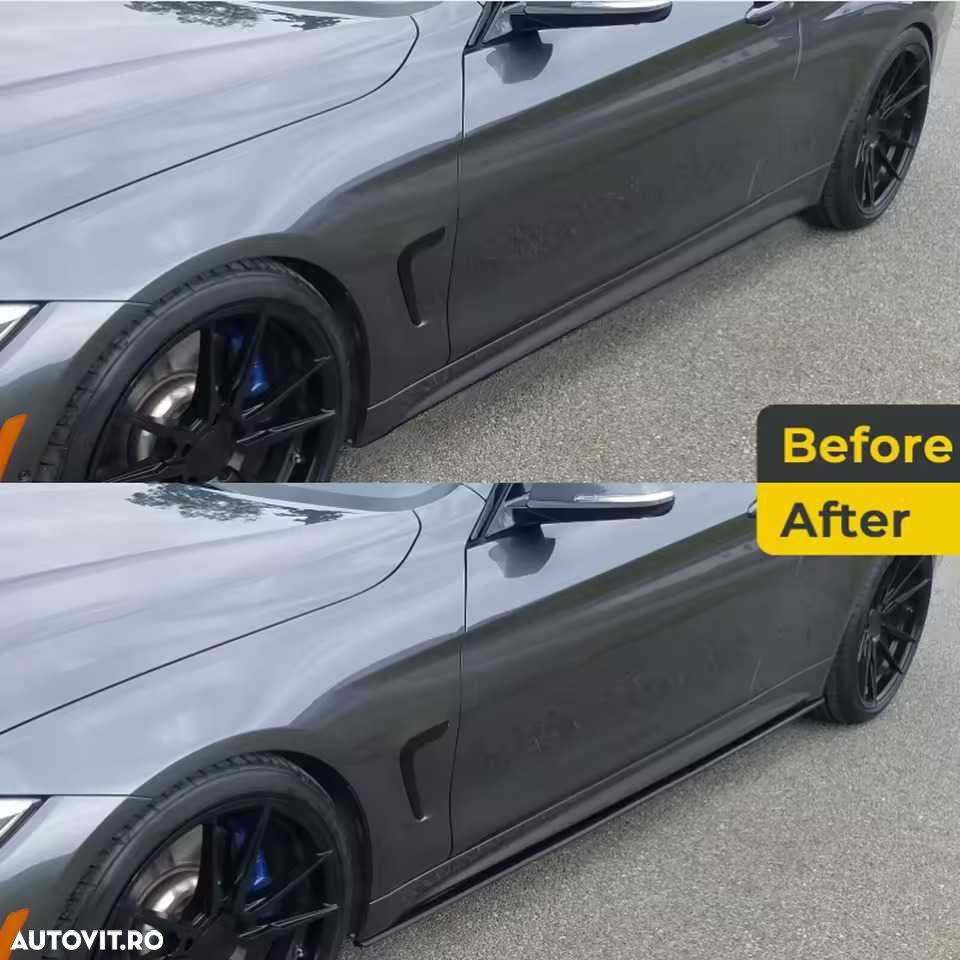 Set Extensii Prelungiri Praguri Laterale Dedicate BMW Seria 1 F20 F21 (2011-2019), Negru Lucios - 5