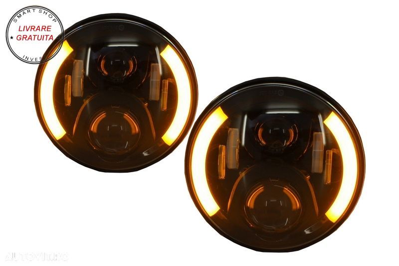 Faruri Full LED CREE Jeep Wrangler JK (2007-2017) Mercedes G-Class W463 (1989-2017- livrare gratuita - 5